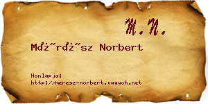Mérész Norbert névjegykártya